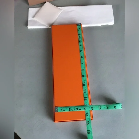 HERMES EMPTY BOX WITH ONE TISSUE SHEET NO LOGO SMALL CARD LOGO PRINTED ENVELOPE - Picture 12 of 14